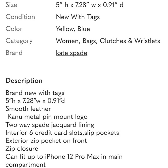 Kate Spade Blue Beep Beep Wristlet Design - Picture 7 of 7